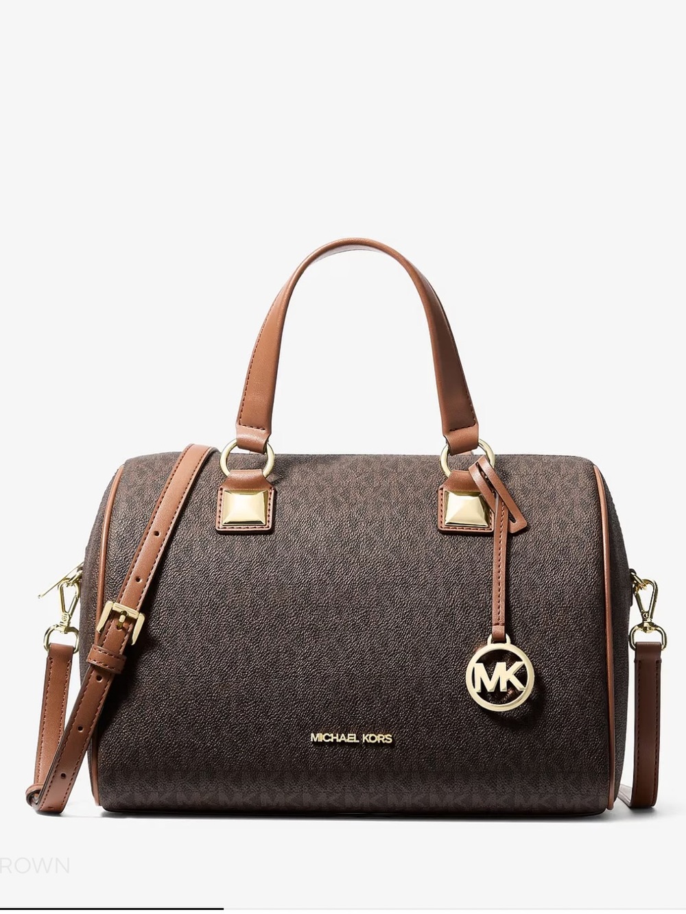 MICHAEL KORS Grayson Medium Signature Logo Duffel Bag
Brown 
NWT